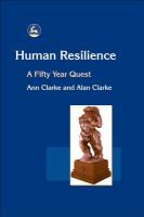 Human resilience : a fifty year quest /