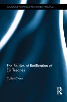 The politics of ratification of EU treaties /