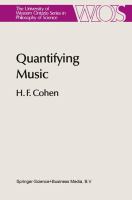 Quantifying music : the science of music at the first stage of the scientific revolution, 1580-1650 /