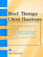 Brief therapy client handouts /