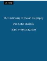 The dictionary of Jewish biography /