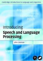 Introducing speech and language processing /