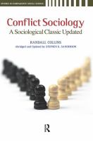 Conflict sociology : a sociological classic updated /