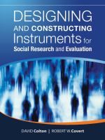 Designing and constructing instruments for social research and evaluation /