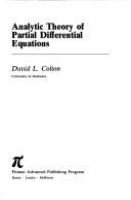 Analytic theory of partial differential equations /