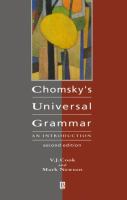 Chomsky's universal grammar : an introduction /