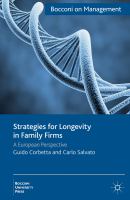 Strategies for longevity in family firms a European perspective /
