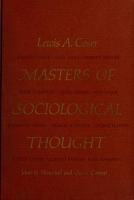 Masters of sociological thought : ideas in historical and social context /