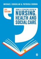 Doing a literature review in nursing, health and social care /