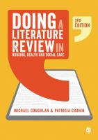 Doing a literature review in nursing, health and social care /