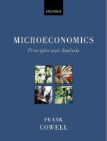 Microeconomics : principles and analysis /