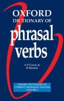 Oxford dictionary of phrasal verbs /