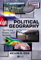 Political geography territory, state, and society /