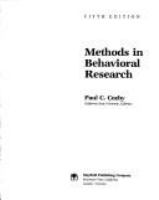 Methods in behavioral research /