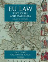 EU law : text, cases, and materials /