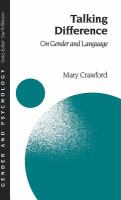 Talking difference : on gender and language /