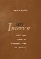 Law's interior : legal and literary constructions of the self /