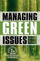 Managing green issues /