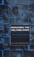 Managing the welfare state : text and sourcebook /