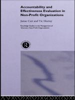 Accountability and effectiveness evaluation in non-profit organizations