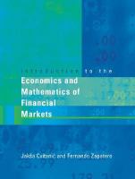 Introduction to the economics and mathematics of financial markets /