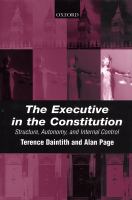 The executive in the constitution : structure, autonomy, and internal control /