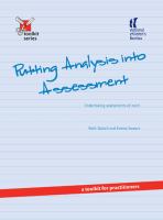 Putting analysis into assessment : undertaking assessments of need - a toolkit for practitioners /