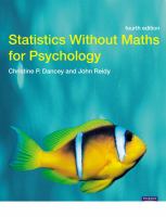 Statistics without maths for psychology /