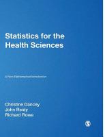 Statistics for the health sciences : a non-mathematical introduction /
