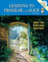 Learning to program with Alice /