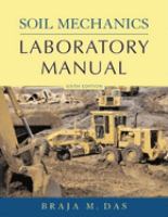 Soil mechanics laboratory manual /
