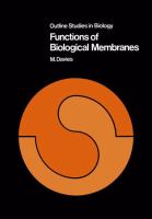 Functions of biological membranes /