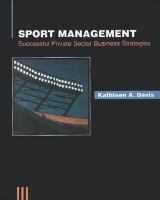 Sport management : successful private sector business strategies /