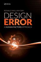 Design error : a human factors approach /