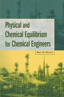 Physical and chemical equilibrium for chemical engineers /