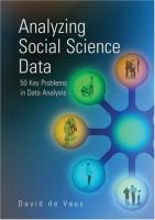 Analyzing social science data /