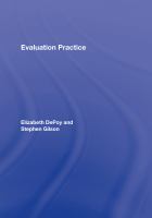 Evaluation practice : how to do good evaluation research in work settings /