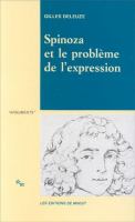Spinoza et le probleme de l'expression /