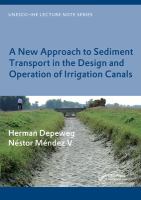 A new approach to sediment transport in the design and operation of irrigation canals