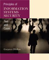 Principles of information systems security : text and cases /