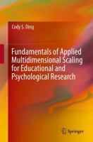 Fundamentals of applied multidimensional scaling for educational and psychological research /