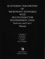 Scattering parameters of microwave networks with multiconductor transmission lines software and user's manual /