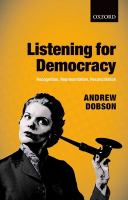 Listening for democracy : recognition, representation, reconciliation /