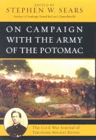 On campaign with the Army of the Potomac : the Civil War journal of Theodore Ayrault Dodge /