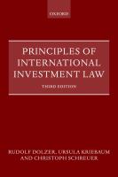 Principles of international investment law.