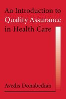 An introduction to quality assurance in health care