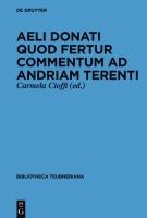 Aeli Donati quod fertur commentum ad Andriam Terenti /