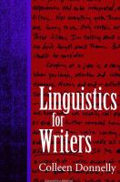 Linguistics for writers /