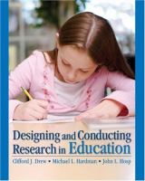 Designing and conducting research in education /