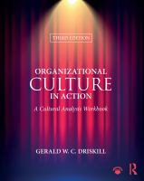 Organizational Culture in Action : A Cultural Analysis Workbook /